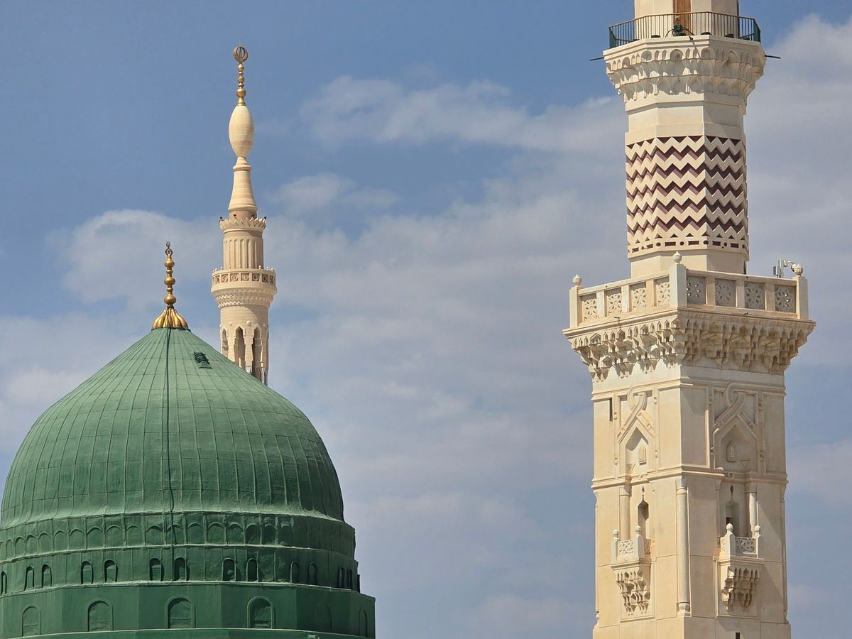 The Green Dome of Al-Masjid an-Nabawi in Madinah